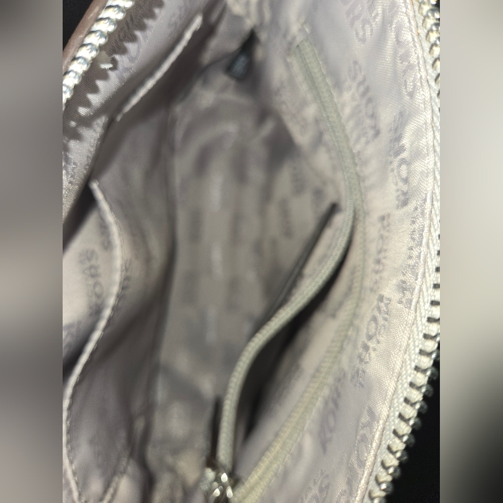 Michael Kors Metallic Silver Crossbody Dome Bag - Picture 4 of 5